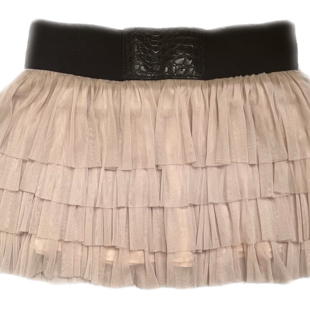 Cream Vintage Style Mini Skirt